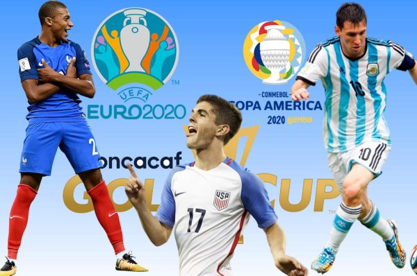 Entre junio y julio de 2021 se estarán jugando la Copa América, Eurocopa y Copa Oro