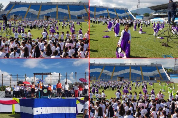 A pocas horas del clásico Real España-Olimpia, el Morazán es usado para acto evangélico