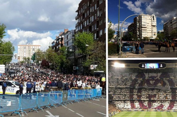 Imponente ambiente de Champions en las calles de España previo al Madrid-Bayern