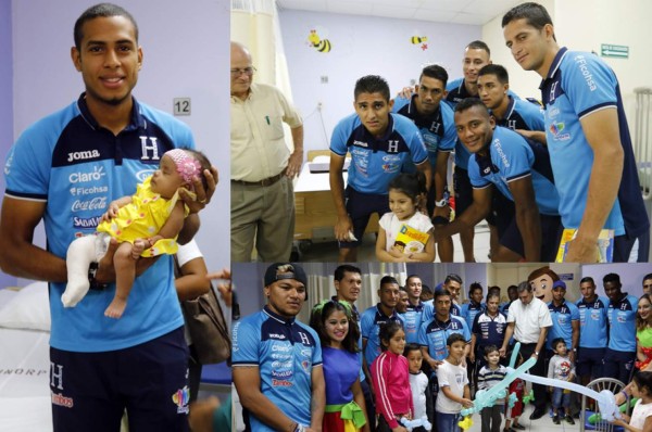 La Selección de Honduras emociona a los niños de la Fundación Ruth Paz