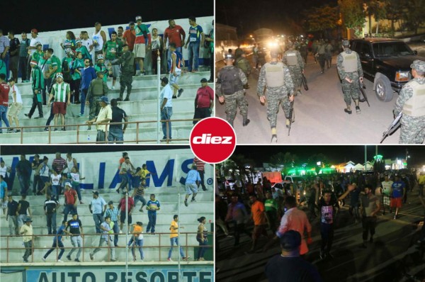 Juticalpa reprocha agresión de la barra del Marathón a sus aficionados y los declaran 'non grato'