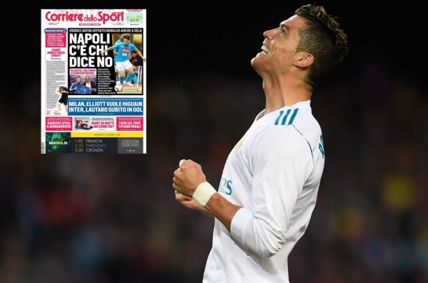 Cristiano Ronaldo fue ofrecido al Nápoles, pero lo rechazaron