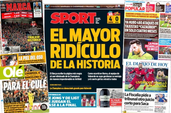 ¡Bochorno histórico! Las portadas de la prensa que ridiculiza al Barcelona