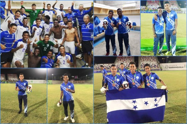 Así fue la celebración de los jugadores Sub-21 de Honduras en los Juegos Centroamericanos