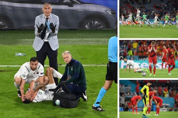 Fotos: Las lágrimas y sufrimiento del mejor jugador italiano; la tristeza de Bélgica y Hazard