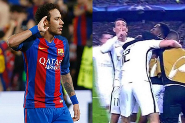 ¿Neymar manda a callar a Di Maria?