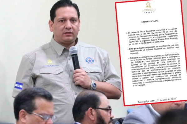 Gabriel Rubí renuncia de Copeco tras escándalo en compras de equipo para el coronavirus
