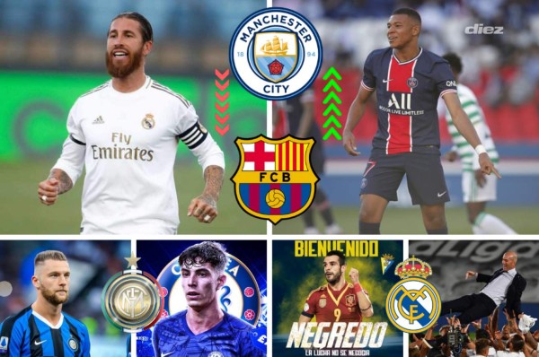 Mercado de fichajes: Trueque entre Barcelona-City, bombazo de Sergio Ramos y Mbappé es noticia