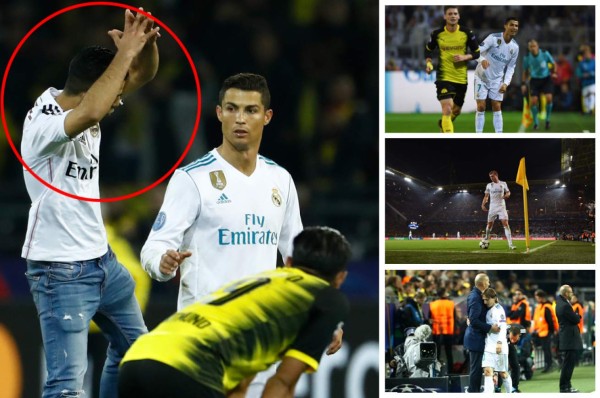 NO VISTE EN TV: La sorpresa de espontáneo a Cristiano y jugador del Dortmund que lo abrazó&nbsp;&nbsp;