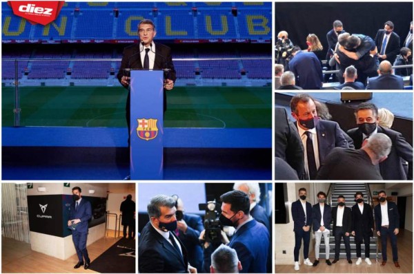 Un abrazo con signos de renovación: Laporta se reencontró con Messi en su investidura como presidente del Barcelona