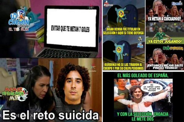 Chicharito y Ochoa protagonizan memes de la derrota de México ante Croacia