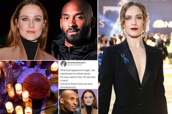 Kobe Bryant: Evan Rachel Wood causa polémica por llamarlo ''violador'' tras su muerte