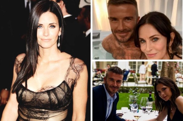 ¿Y esa mano? La polémica y sexy foto de Courteney Cox con David Beckham en el jacuzzi