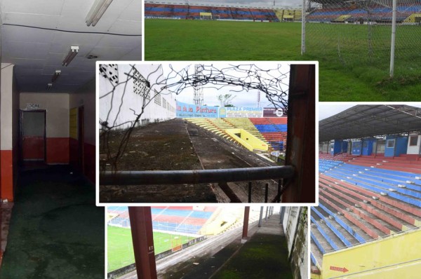 EN FOTOS: Abandonado y viejo, así luce el triste estadio de La Ceiba