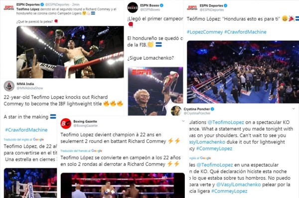 Lo que dicen los medios luego de que Teófimo López ganara el título mundial