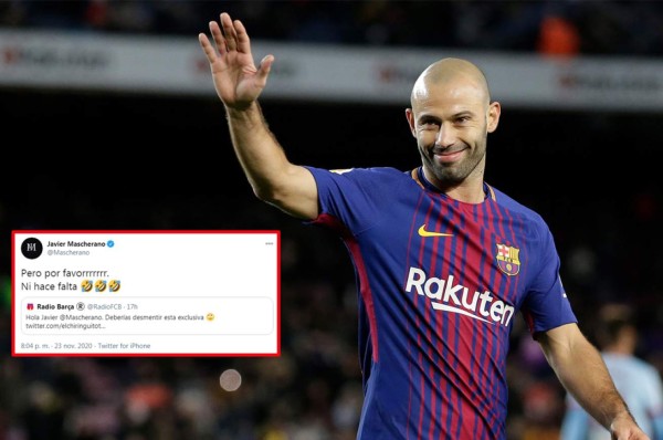 Javier Mascherano y su curiosa respuesta al rumor de su posible regreso al Barcelona