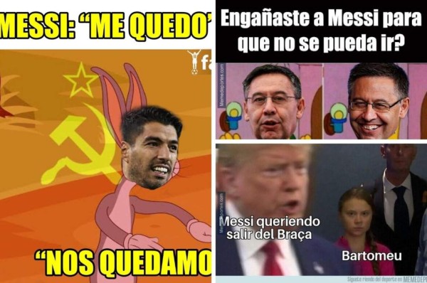 Sigue la ola de memes contra Messi tras confirmar su continuidad en el Barcelona
