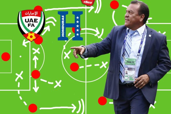 El once que usaría Carlos Tábora con Honduras ante Emiratos Árabes Unidos