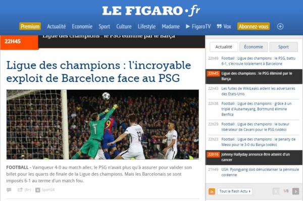 La prensa mundial se rinde al Barcelona: 'Proeza, apoteósico, grande el Barça'