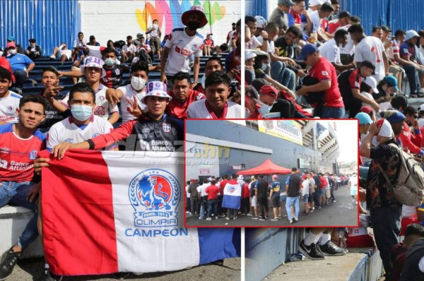 ¡Locura merengue! Aficionados del Olimpia hacen largas filas para apoyar a su equipo en el Nacional