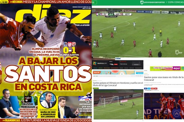 PORTADAS: Así reaccionan los medios luego del triunfo de Santos ante Olimpia