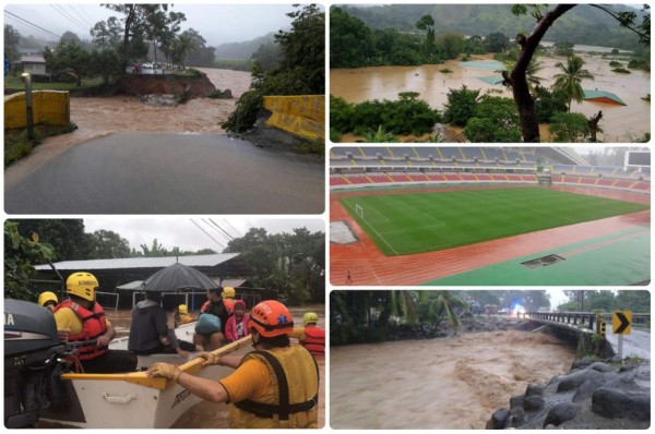Los estragos causados por lluvias en Costa Rica a pocas horas el choque con Honduras
