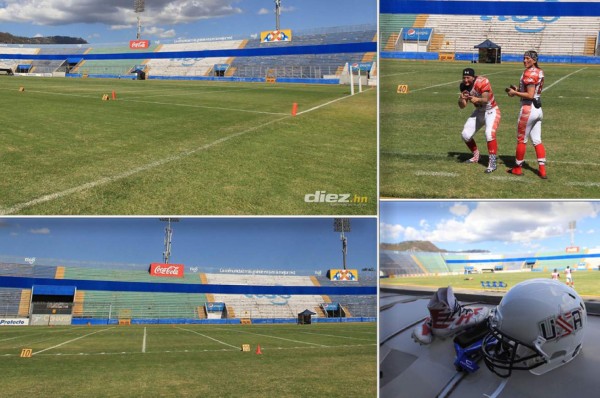 El estadio Nacional de Tegucigalpa se convirtió en campo de fútbol americano