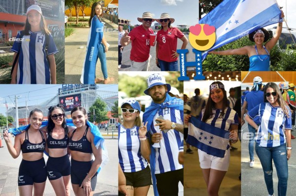 Honduras está bien arropado ante Panamá; la afición y belleza hondureña presente en el BBVA Compass de Houston