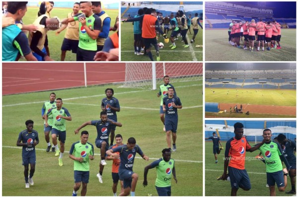 FOTOS: Risas, bromas y pastel en reconocimiento de cancha de Motagua y Managua