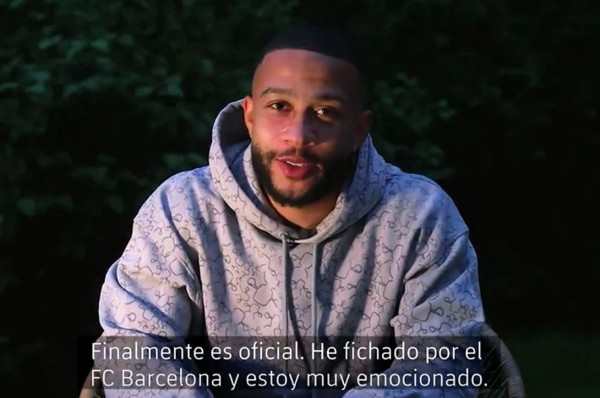 Las primeras palabras de Memphis Depay como jugador del Barcelona: ''Voy a darlo todo, estoy preparado''