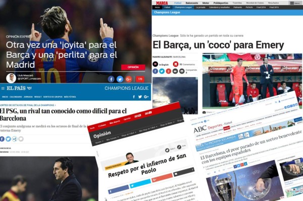 Prensa sobre la Champions: Hueso duro para el Barça, perla para Madrid