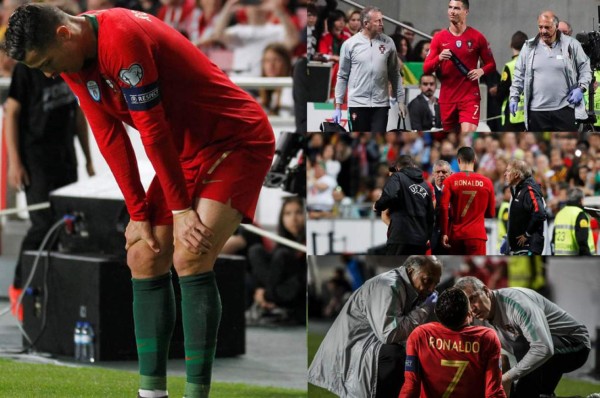 FOTOS: El dolor y frustración de Cristiano Ronaldo tras su lesión con Portugal