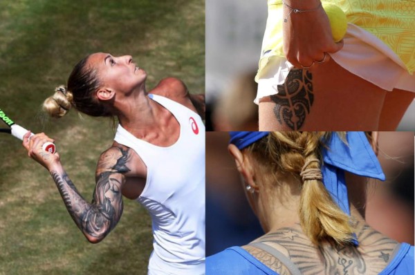 La belleza de Wimbledon: Tatuajes, sensualidad y deslices de las tenistas
