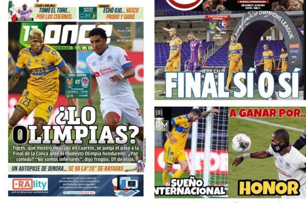 Portadas y lo que dice la prensa mexicana sobre el Tigres vs Olimpia: '¿Pan comido?'