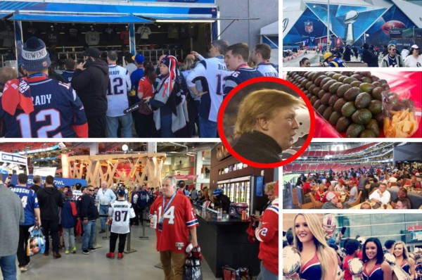 Ambientazo: Las hermosas porristas, grandes cantidades de aguacate y el equipo que eligió Trump para el Super Bowl