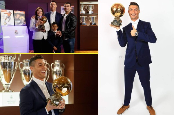 Las 12 fotos de Cristiano Ronaldo recibiendo el cuarto Balón de Oro