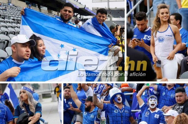 ¡Una fiesta! Lindo ambiente y bellas chicas para el Honduras-El Salvador por la Copa Oro