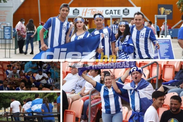 Hondureños ponen el ambiente en el BBVA Stadium de Houston: Bellezas y orgullosos de la H