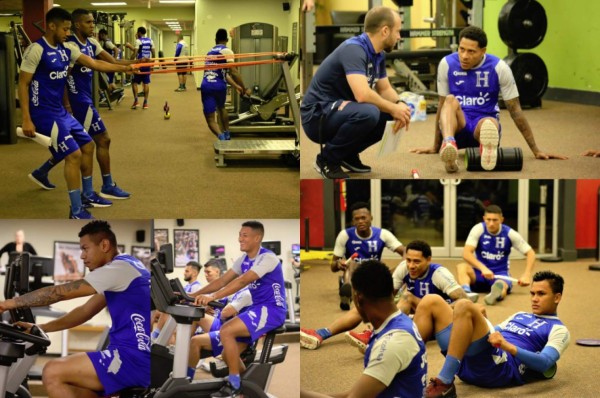 La Selección de Honduras no para e hizo trabajos de gimnasio en Nueva Jersey