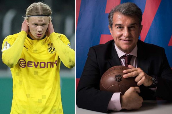 Reveladas las cifras que Raiola y el padre de Haaland le piden al Barcelona por el fichaje del delantero