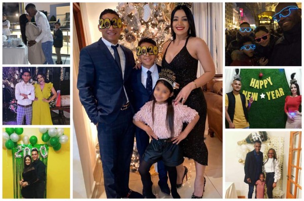 ¡Entre fiesta, amigos y familia! Los futbolistas hondureños recibieron el 2020 a lo grande