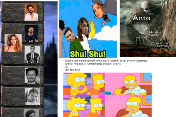 Messi y Antonella, protagonistas: Los nuevos memes que destruyen a China Suárez tras la separación de Wanda e Icardi