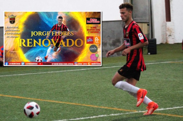Hondureño Jorge Flores renueva una temporada más con Unión Viera de la cuarta de España