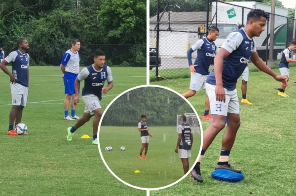 La selección de Honduras entrenó a puerta cerrada y bajo la lluvia en Atlanta previo al duelo contra México