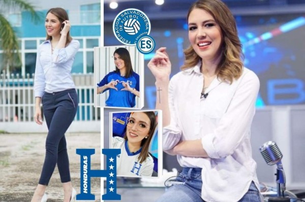 La bella periodista deportiva hondureña que anima a la H, pero que también es hincha de El Salvador