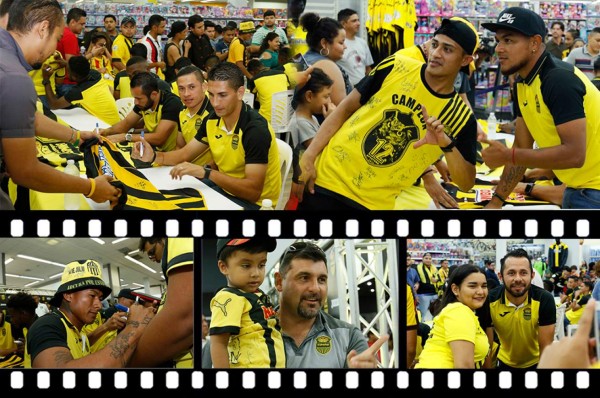 FOTOS: Real España comparte con sus aficionados en la tienda DIUNSA