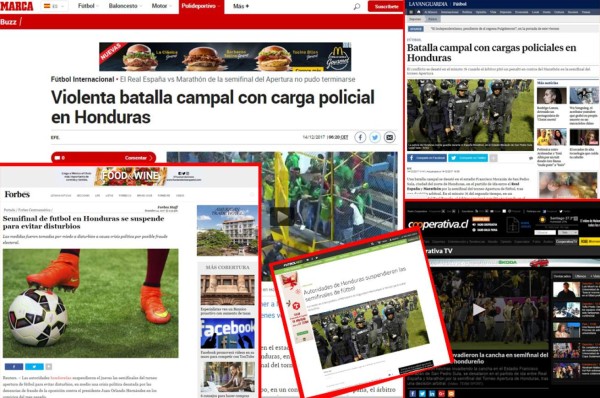 Así reaccionan los medios internacionales por desorden en el Morazán