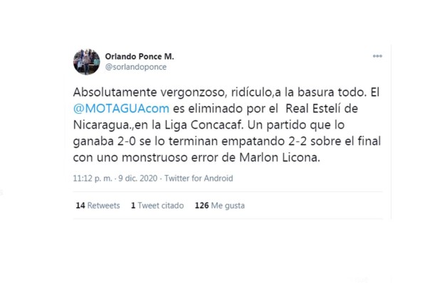 Periodistas tildan de 'bochorno' y 'vergüenza' el papelón de Motagua ante Real Estelí