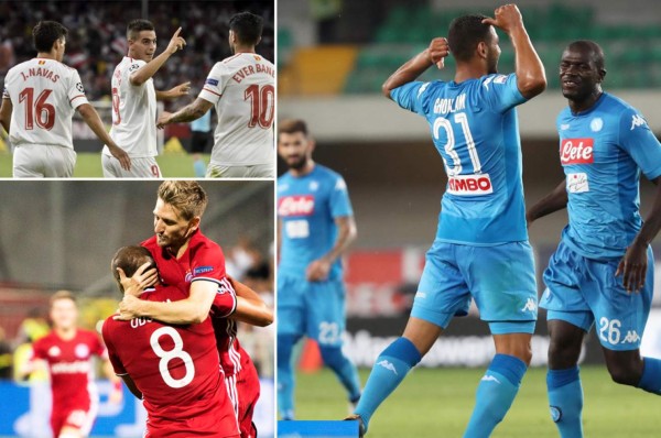 Sevilla, Nápoles, Celtic, Maribor y Olympiacos estarán en la fase de grupos