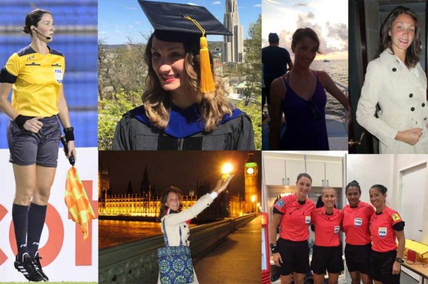 Así es Kathryn Nesbitt, la guapa árbitra que estuvo en el Olimpia - Comunicaciones de la Concacaf League